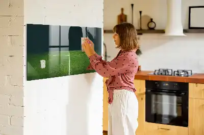 Quadro magnético de apagar a seco estampa de campo de futebol