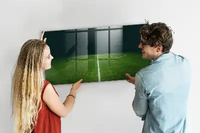 Quadro magnético de apagar a seco estampa de campo de futebol
