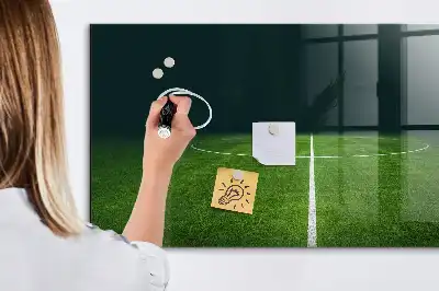 Quadro magnético de apagar a seco estampa de campo de futebol