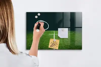 Quadro magnético de apagar a seco estampa de campo de futebol