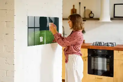 Quadro magnético de apagar a seco estampa de campo de futebol