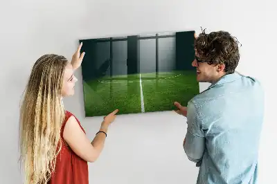 Quadro magnético de apagar a seco estampa de campo de futebol