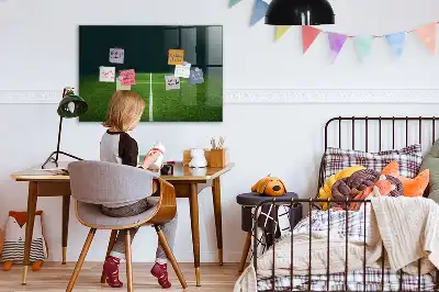 Quadro magnético de apagar a seco estampa de campo de futebol