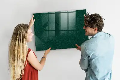 Quadro magnético com caneta estampa de folhas
