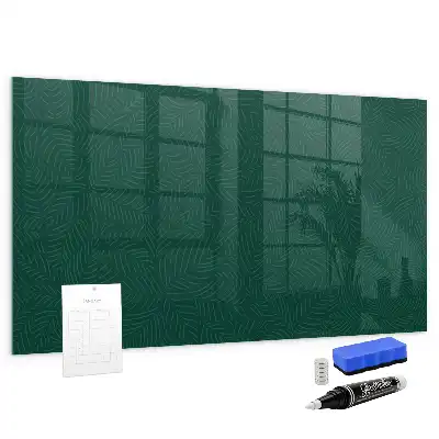 Quadro magnético com caneta estampa de folhas