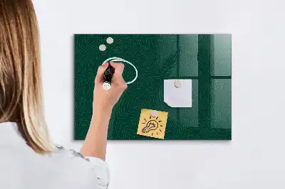 Quadro magnético com caneta estampa de folhas