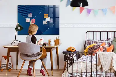 Quadro magnético de apagar a seco estampa de abstração decorativa