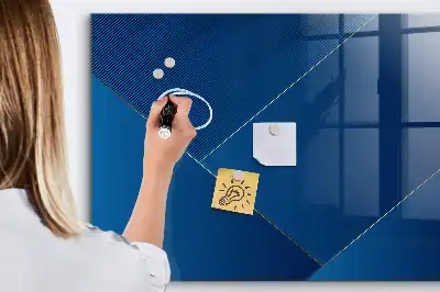 Quadro magnético de apagar a seco estampa de abstração decorativa
