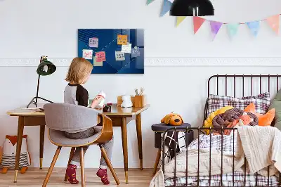 Quadro magnético de apagar a seco estampa de abstração decorativa