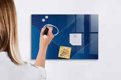 Quadro magnético de apagar a seco estampa de abstração decorativa