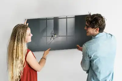 Quadro magnético com caneta e estampa Caminhante na escuridão