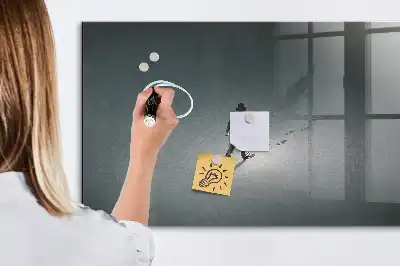 Quadro magnético com caneta e estampa Caminhante na escuridão