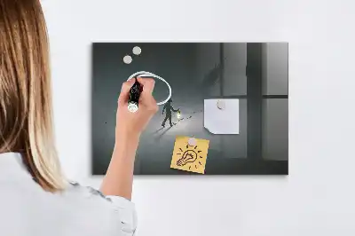 Quadro magnético com caneta e estampa Caminhante na escuridão