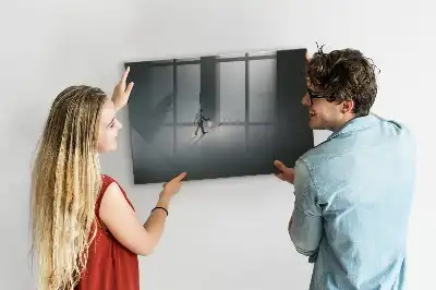 Quadro magnético com caneta e estampa Caminhante na escuridão