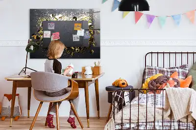 Quadro magnético com caneta e confeti dourado