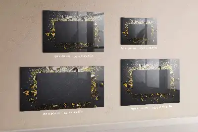 Quadro magnético com caneta e confeti dourado