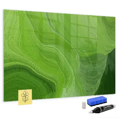 Quadro magnético de apagar a seco estampa ondas modernas