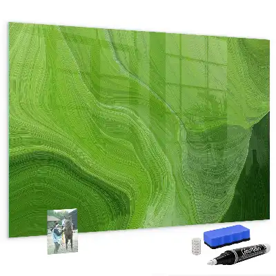 Quadro magnético de apagar a seco estampa ondas modernas