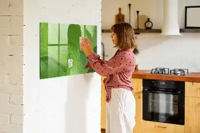 Quadro magnético de apagar a seco estampa ondas modernas