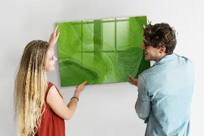 Quadro magnético de apagar a seco estampa ondas modernas