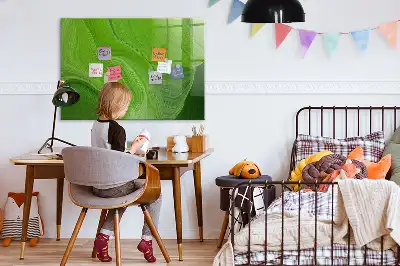 Quadro magnético de apagar a seco estampa ondas modernas