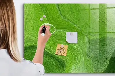 Quadro magnético de apagar a seco estampa ondas modernas