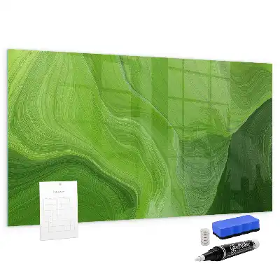 Quadro magnético de apagar a seco estampa ondas modernas