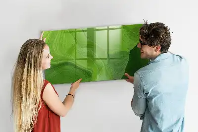 Quadro magnético de apagar a seco estampa ondas modernas