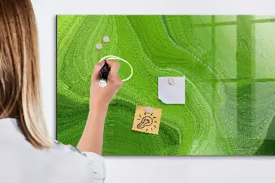 Quadro magnético de apagar a seco estampa ondas modernas