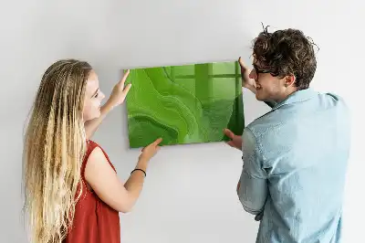 Quadro magnético de apagar a seco estampa ondas modernas