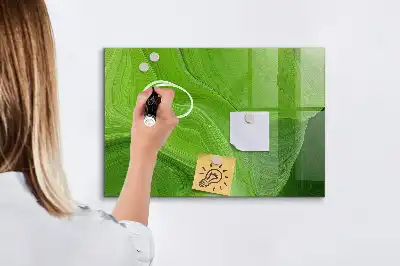 Quadro magnético de apagar a seco estampa ondas modernas