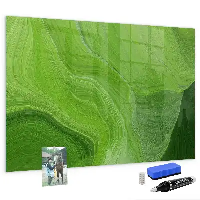 Quadro magnético de apagar a seco estampa ondas modernas