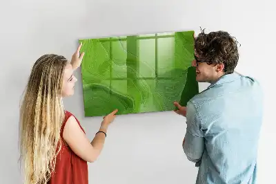 Quadro magnético de apagar a seco estampa ondas modernas
