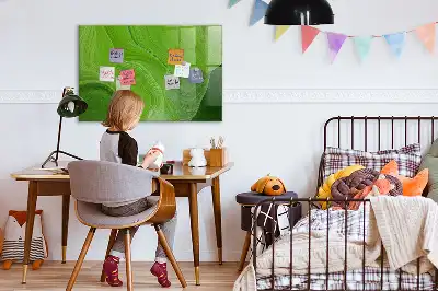 Quadro magnético de apagar a seco estampa ondas modernas