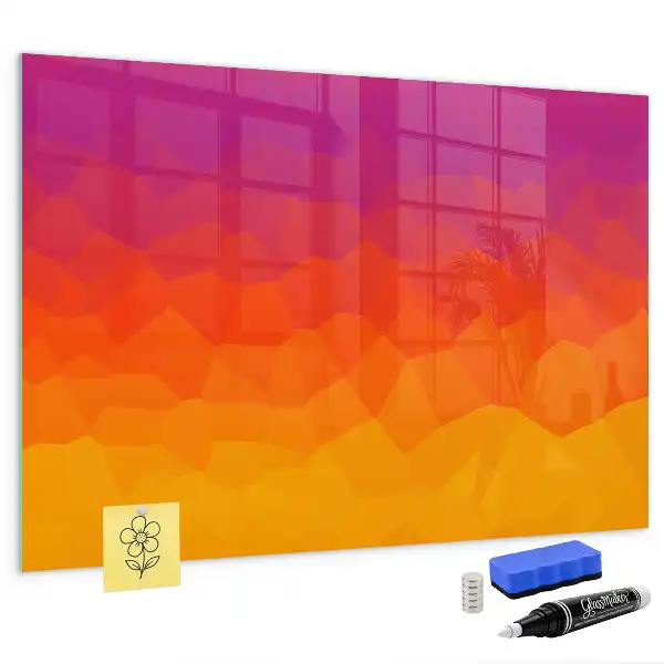 Quadro magnético com caneta estampa nascer do sol