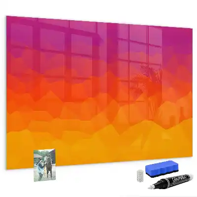 Quadro magnético com caneta estampa nascer do sol