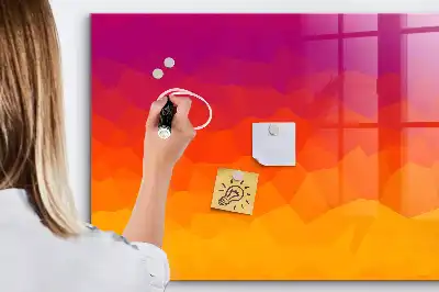Quadro magnético com caneta estampa nascer do sol