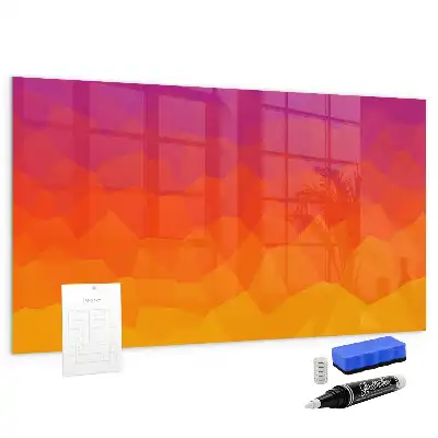 Quadro magnético com caneta estampa nascer do sol