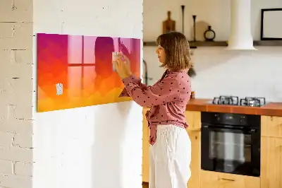 Quadro magnético com caneta estampa nascer do sol