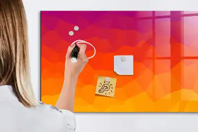 Quadro magnético com caneta estampa nascer do sol