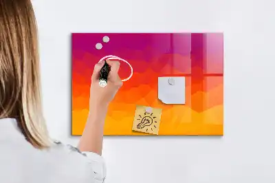 Quadro magnético com caneta estampa nascer do sol