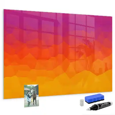Quadro magnético com caneta estampa nascer do sol
