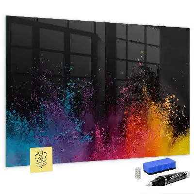 Quadro magnético com caneta modelo explosão de cores