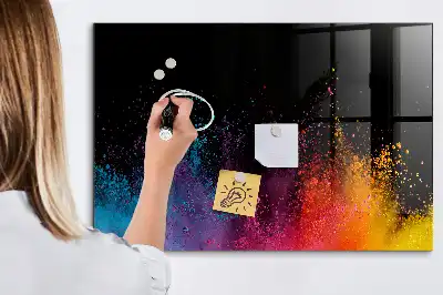 Quadro magnético com caneta modelo explosão de cores