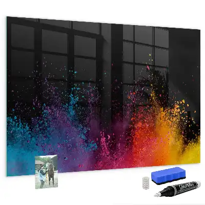Quadro magnético com caneta modelo explosão de cores