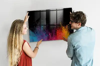 Quadro magnético com caneta modelo explosão de cores