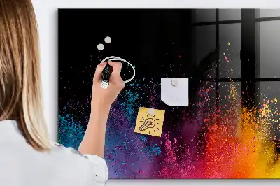 Quadro magnético com caneta modelo explosão de cores
