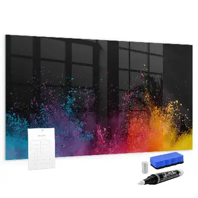 Quadro magnético com caneta modelo explosão de cores