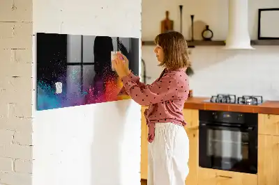 Quadro magnético com caneta modelo explosão de cores