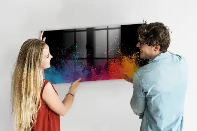 Quadro magnético com caneta modelo explosão de cores